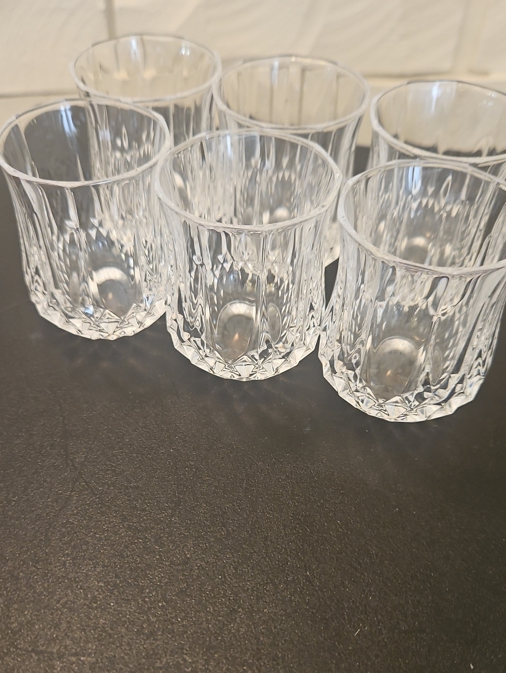 Cristal D'Arques Faceted Clear Crystal Shot Glasses - Set of 6 Excellent Conditi